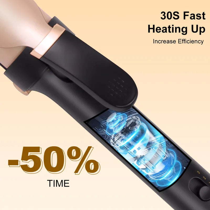 Electric Curling Iron for Women 3-Level Temp Ceramic Hair Styler Large 36mm