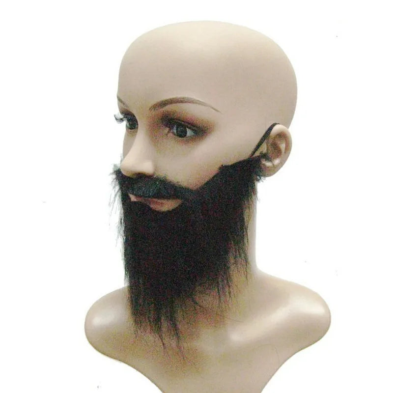 Fake Beard Mustache Party Favors for Halloween & Events - U Shape Artificial Costume Accessory