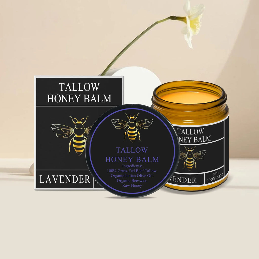 Grass-Fed Tallow Honey Face & Body Moisturizer - Nourishing Non-Greasy Cream