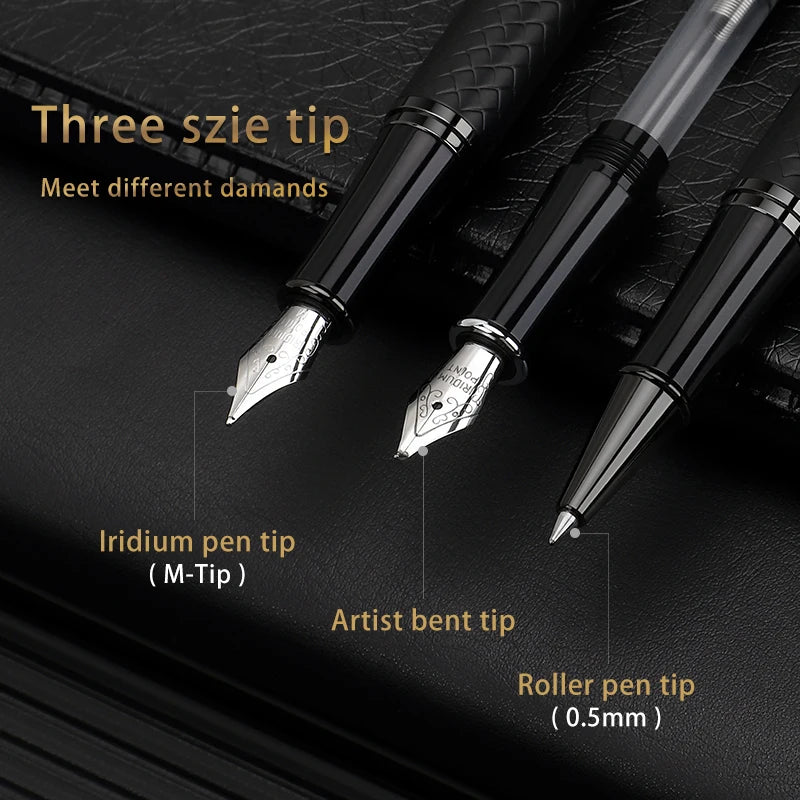 Fountain Pen Gift Set with Ink, Cartridges & Elegant Packaging - Multiple Colors