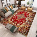 European Retro Large Carpet Rug for Living Room Bedroom Non-Slip Washable Soft Mat