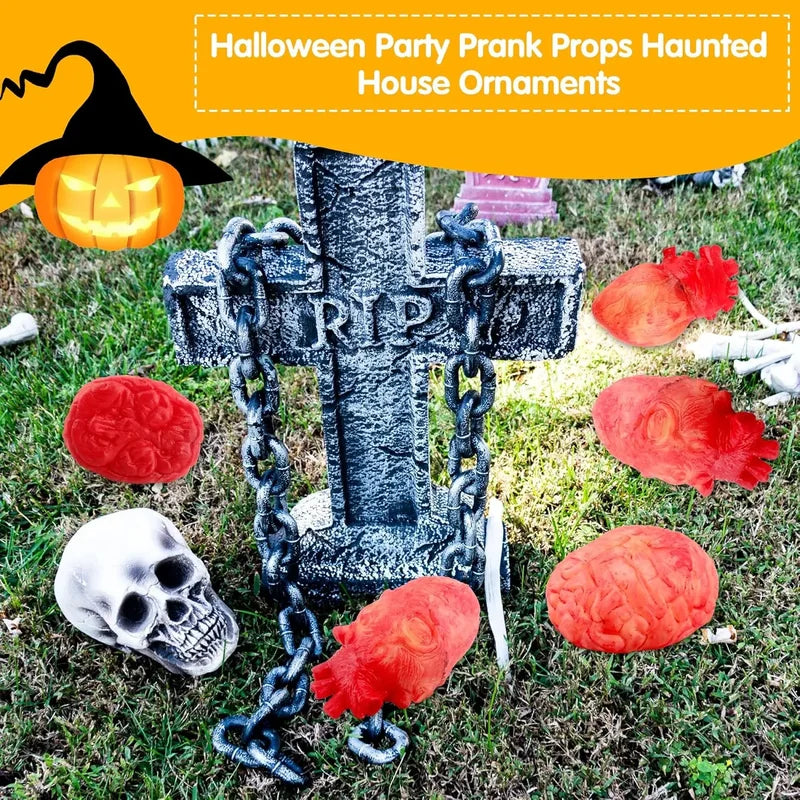 Halloween Body Parts Prop Set Scary Fake Organ Hands Feet Severed Decorations
