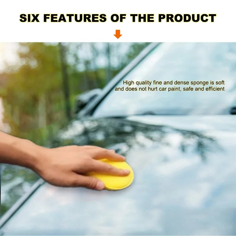 12-Pack Car Waxing Polishing Sponges - High Density Foam Applicator Pads for Auto Detailing