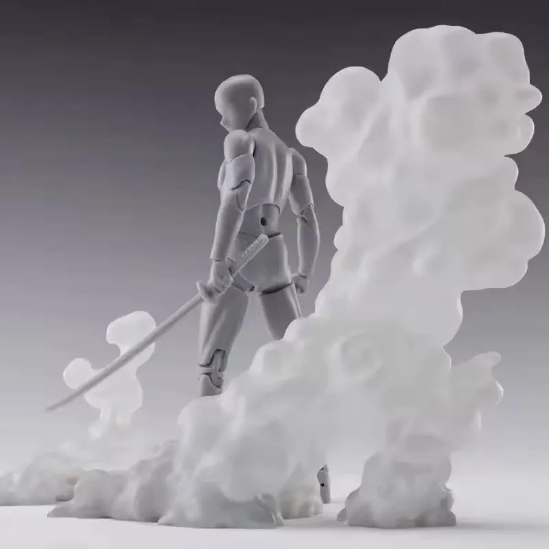 White Smoke Effect Parts for Anime Figure Diorama Scene & Photography Props