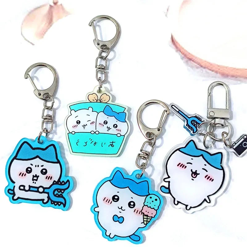 Acrylic Cartoon Keychain Pendant - Cute Hachiware Usagi Animal Accessory Gift