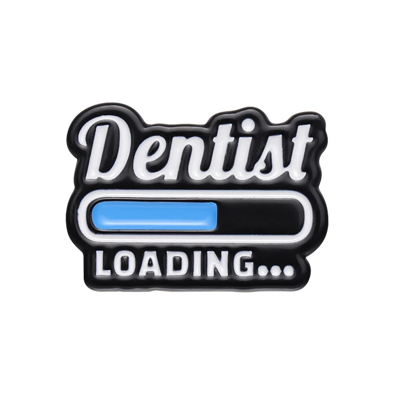 Tooth Enamel Pins Set - Dental Nurse Brooches for Kids and Adults