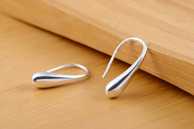 925 Sterling Silver Water Drop Earrings for Women Wedding Jewelry Gift