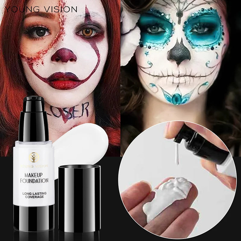 Long-Lasting Waterproof Face Makeup Foundation for Cosplay & Stage Use