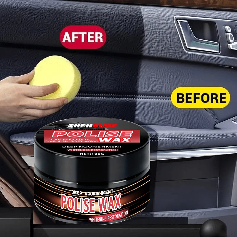 Car Plastic Repair Wax 100g - Multi-Purpose Leather & Tire Shine Enhancer
