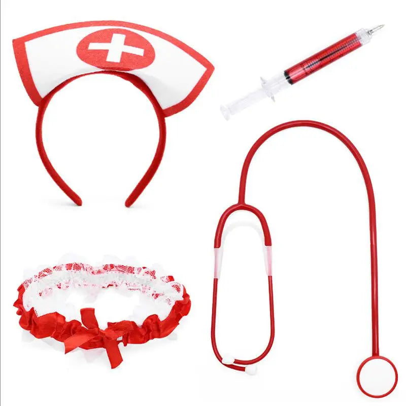 Nurse Hat Headband Costume Accessory for Halloween Cosplay Party Supplies