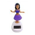 Solar Powered Dancing Doll Car Ornament - Animated Girl, Shaking Head, Car Decoration