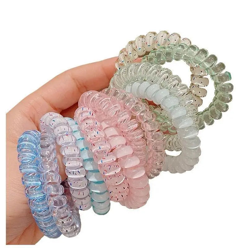 Multicolor Spiral Hair Ties 20/40 Pack Strong Hold Waterproof Ponytail Holders