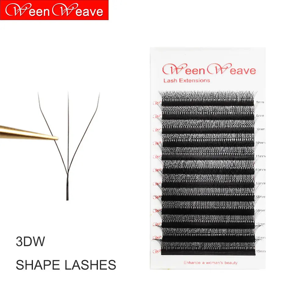 3D 4D 5D 6D 7D W Shape Eyelash Extensions Faux Mink Voluminous False Lashes