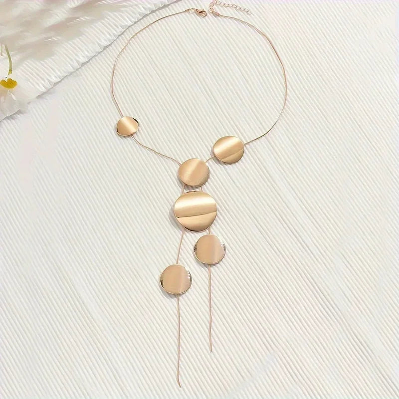 Elegant Irregular Round Tassel Necklace for Women - Party Jewelry Gift