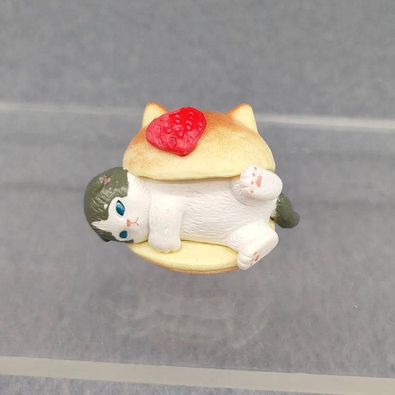 Burger Cat Action Figure Blind Box Toy Set - Fun Cat Decor & Gifts