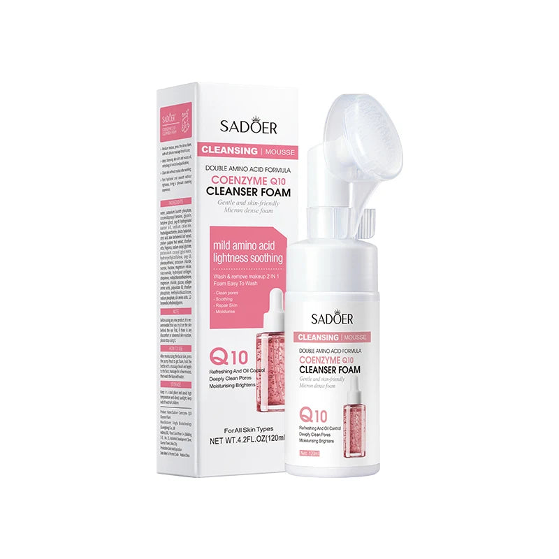Deep Cleansing Facial Cleanser Foam for Sensitive Skin - Moisturizing & Brightening, 120ml