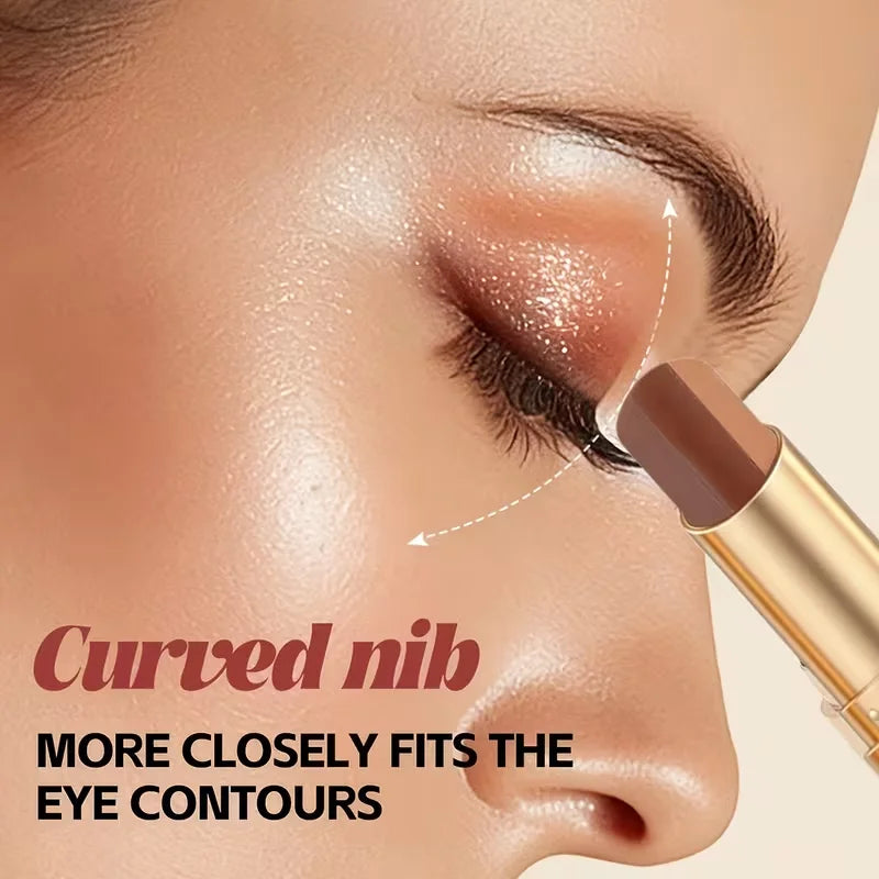 3-in-1 Matte & Shimmer Eyeshadow Stick - Long Lasting Multicolor Eye Makeup