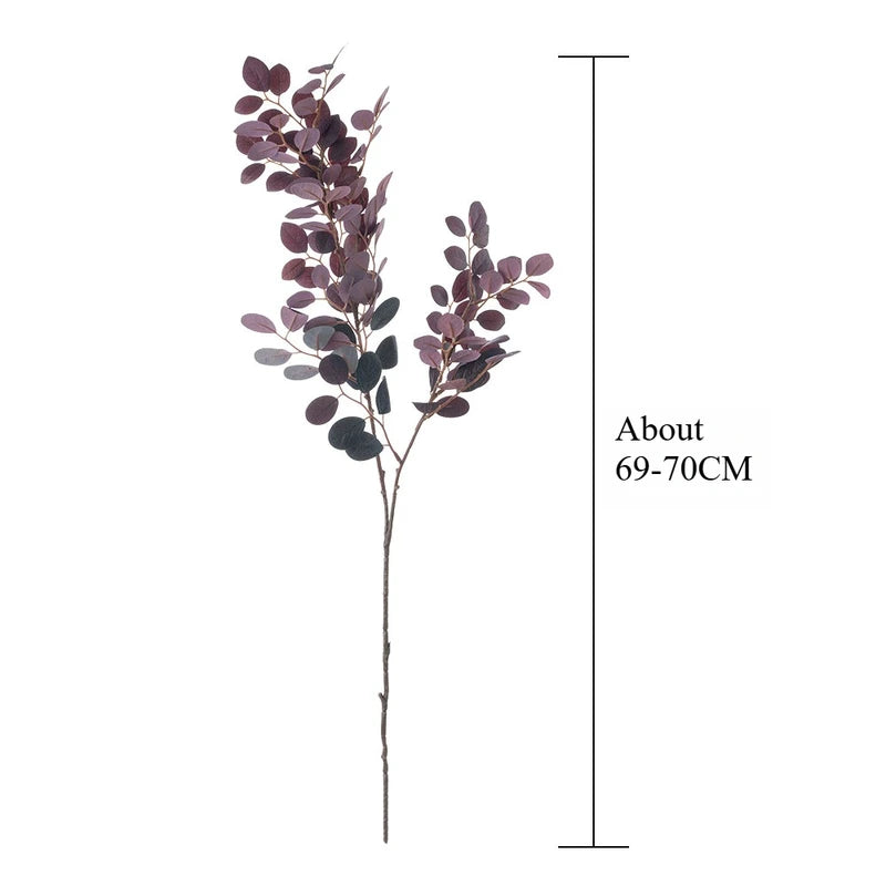 27-Inch Artificial Red Loropetalum Leaves Faux Flowers for Home & Wedding Decor