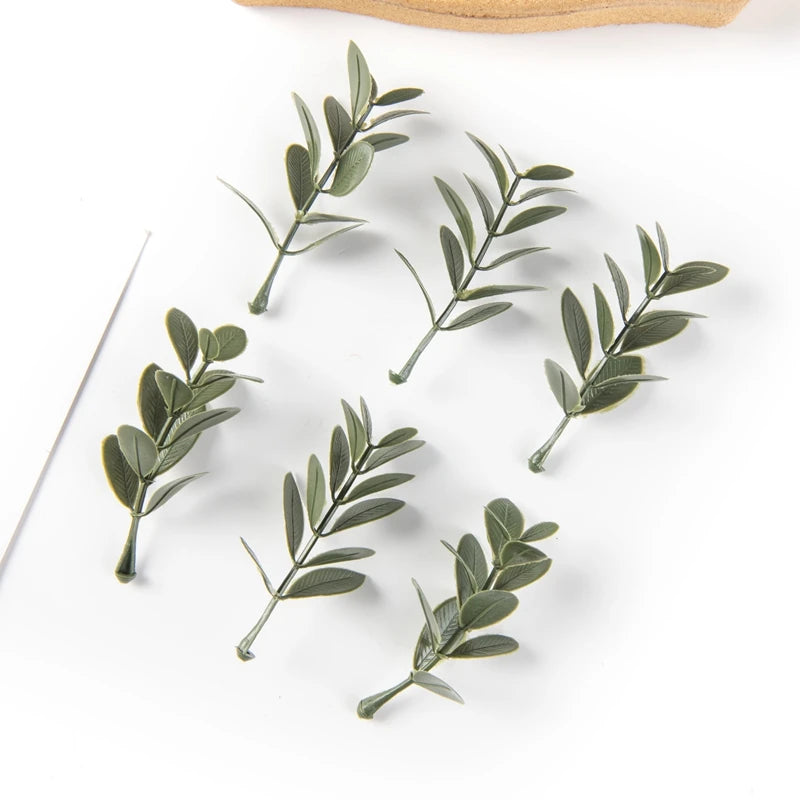 50PCS Artificial Leaf Plants for Wedding Party Home Decor Crafts Garland Flowers
