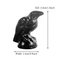 Natural Obsidian Bird Carving Ornament - Holiday Crystal Decor Gift