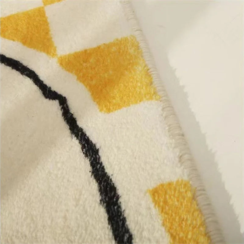 Dog Pattern Plush Rug for Living Room and Bedroom - Soft, Washable Animal-Shaped Carpet