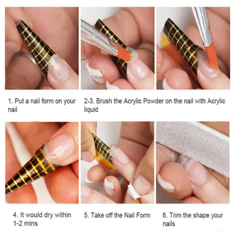 3-in-1 Acrylic Nail Powder Set for French Manicure & Nail Art - Beginner Friendly