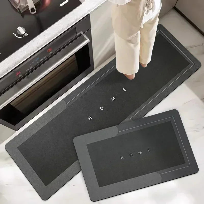 Diatomite Kitchen Rug Non-slip Absorbent Floor Mat for Entrance, Living Room & Bathroom
