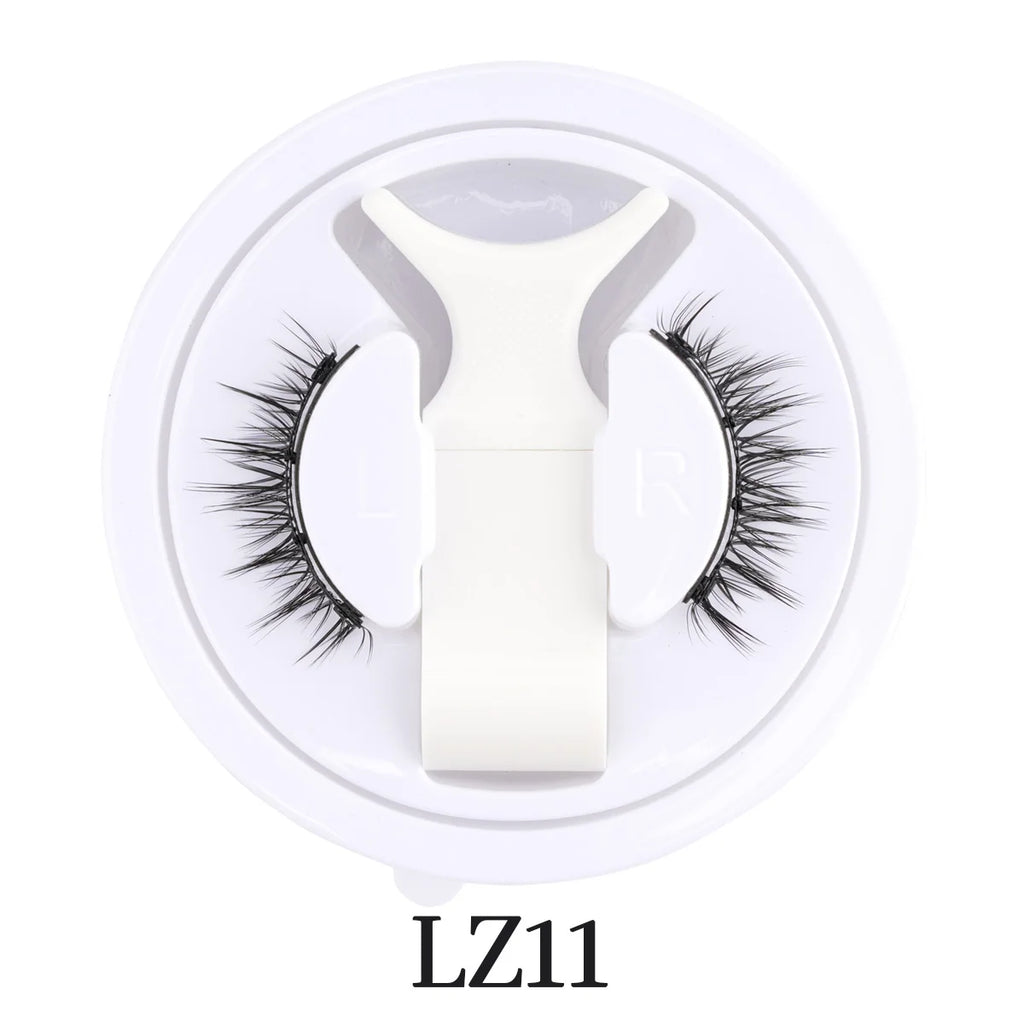 Reusable 3D Magnetic Faux Mink Eyelashes with Tweezers Makeup Set - Natural & Fluffy
