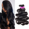 Human Hair Extensions - Body Wave Brazilian Remy Hair Bundles Natural Black