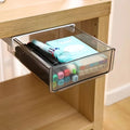 Under-Desk Pull-Out Drawer Storage Box - No-Drill Invisible Organizer