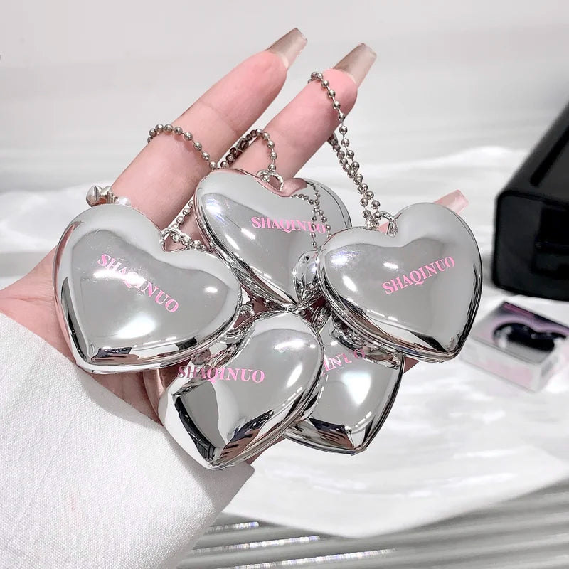 Heart Shape Water Light Lip Gloss Mirror Pendant Hydrating Lipstick