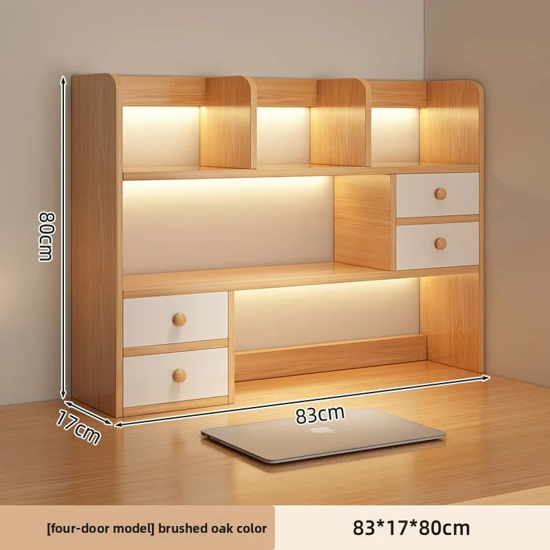 Small Multi-Layer Desktop Bookshelf - Office & Living Room Storage Shelf