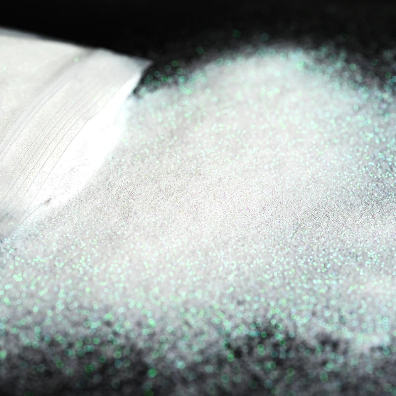 10g Shining Nail Glitter Powder for Nail Art & Decorations - Candy Coat Effect, White & Black Variants
