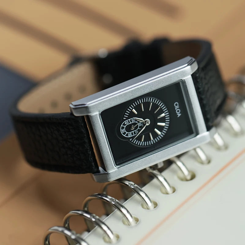 Men's Retro Waterproof Luxury Business Watch - Square Dial, High-Quality