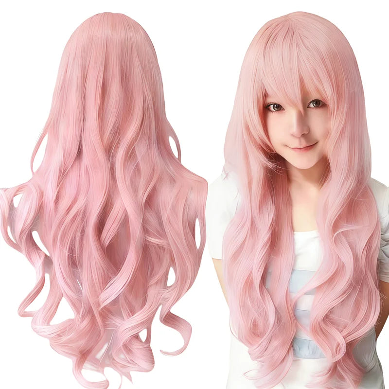 White Curly Cosplay Wig for Anime, Halloween & Costume Parties
