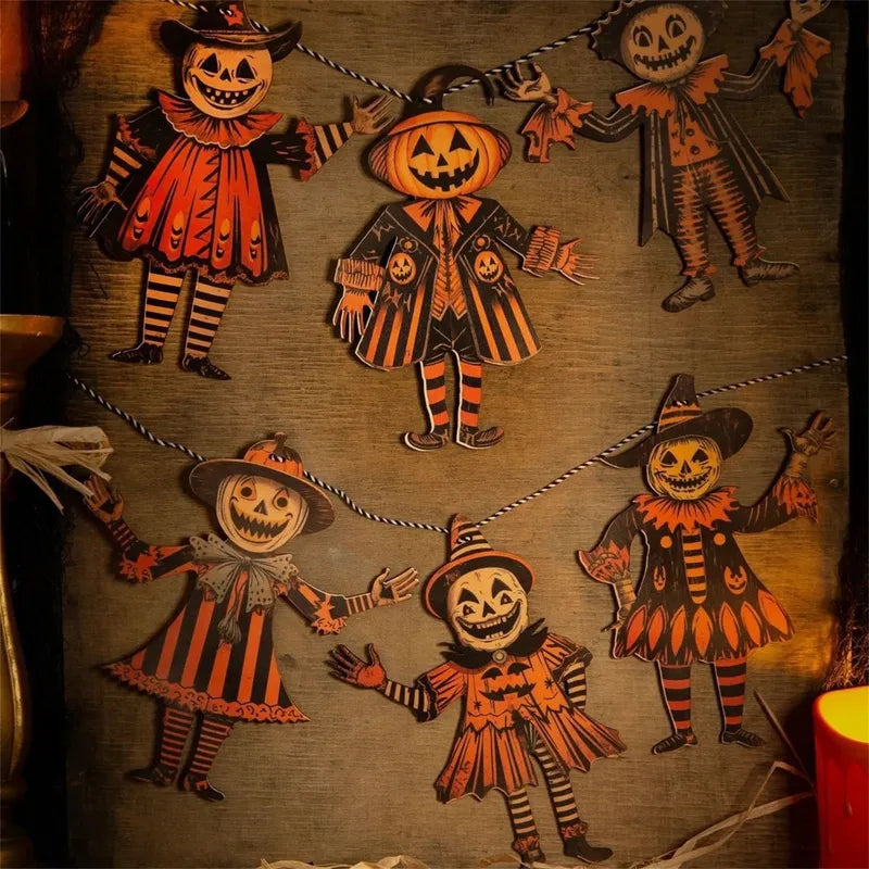 Halloween Hanging Party Banner Pumpkin Ghost Decor - Haunted House Signs
