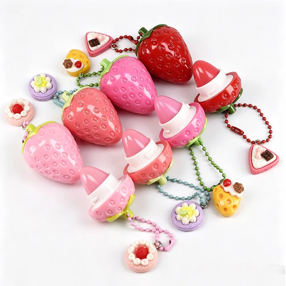 Cute Strawberry Lip Balm Moisturizing & Plumping Hydrating Lip Protector - Women Gift
