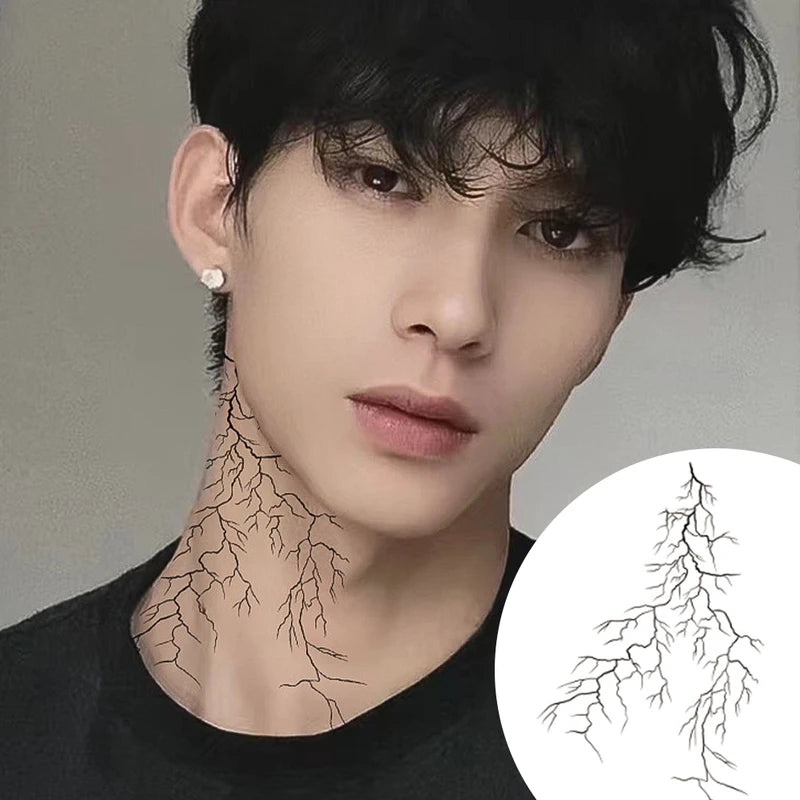 Halloween Face Tattoos Blood Vessel Scary Facial Design Temporary Stickers
