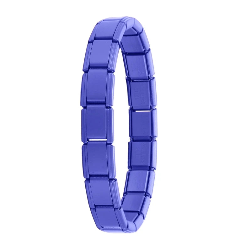 Women Men DIY Modular Charm Bracelet Stainless Steel 9MM Wide Jewelry