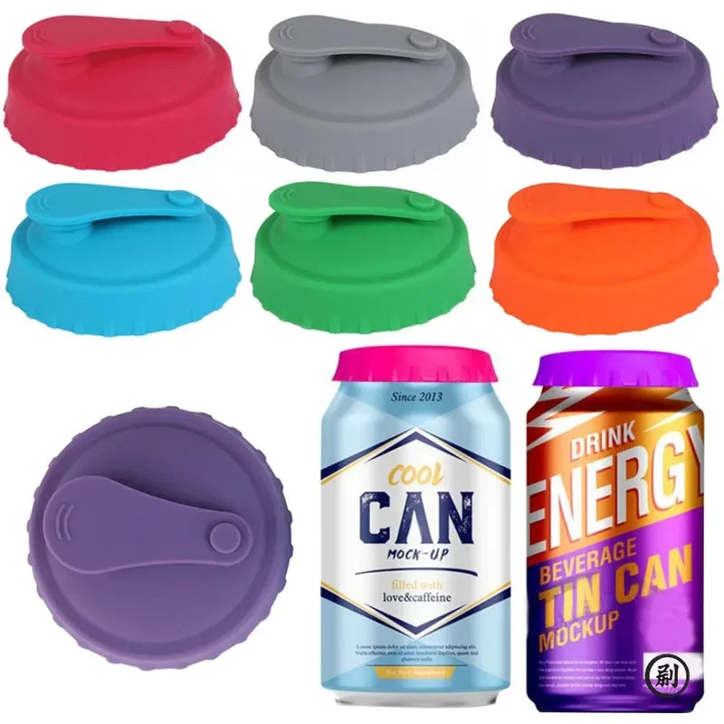 Reusable Silicone Soda Can Lid - Fit Standard Cans for Drinks & Beverages