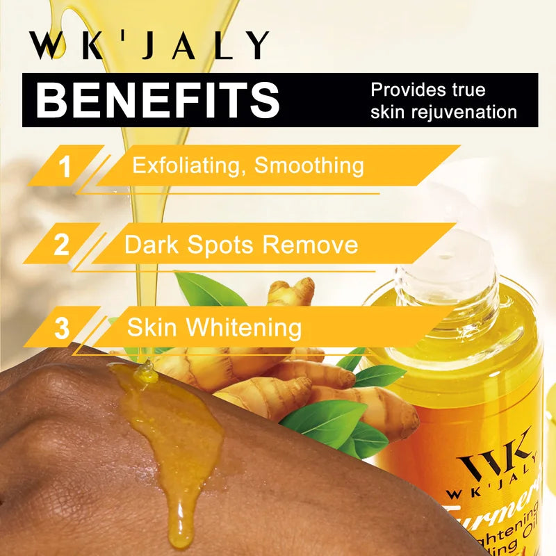 Turmeric Brightening Peeling Oil for All Skin Types - 200ml Natural Exfoliator