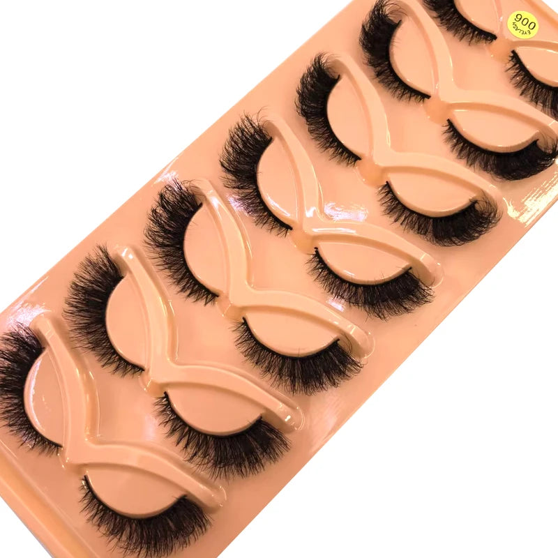 7-Pair 3D Cat Eye False Eyelashes Dramatic Mink Look Wholesale Makeup Accessories