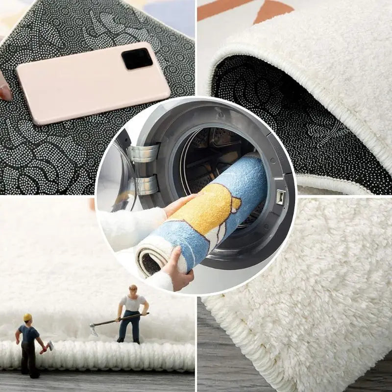 Halloween Spider Web Non-Slip Absorbent Door Mat for Living Room Porch Bedroom