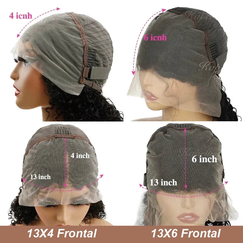 High Density Burmese Human Hair Wigs 13x4 13x6 Lace Front 28-30 Inch for Women