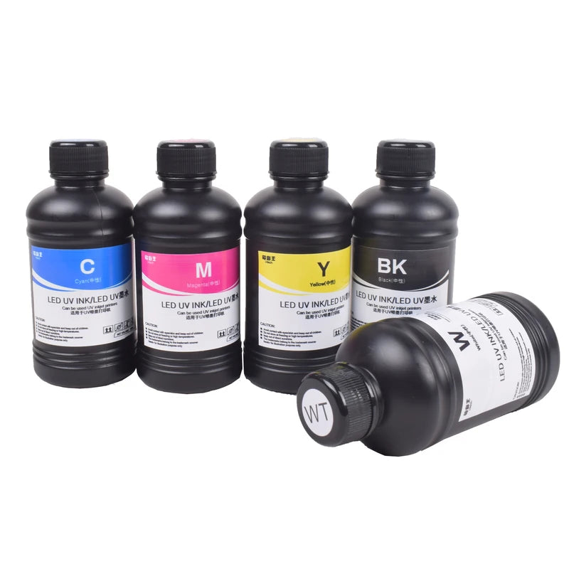 250ML UV Neutral Ink for UV Flatbed Printers - Black & White Options