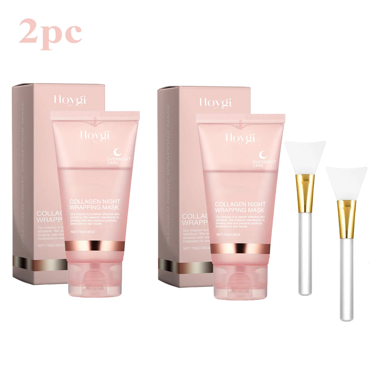 Hydrating Collagen Night Facial Mask Set - Deep Moisturizing & Anti-Aging