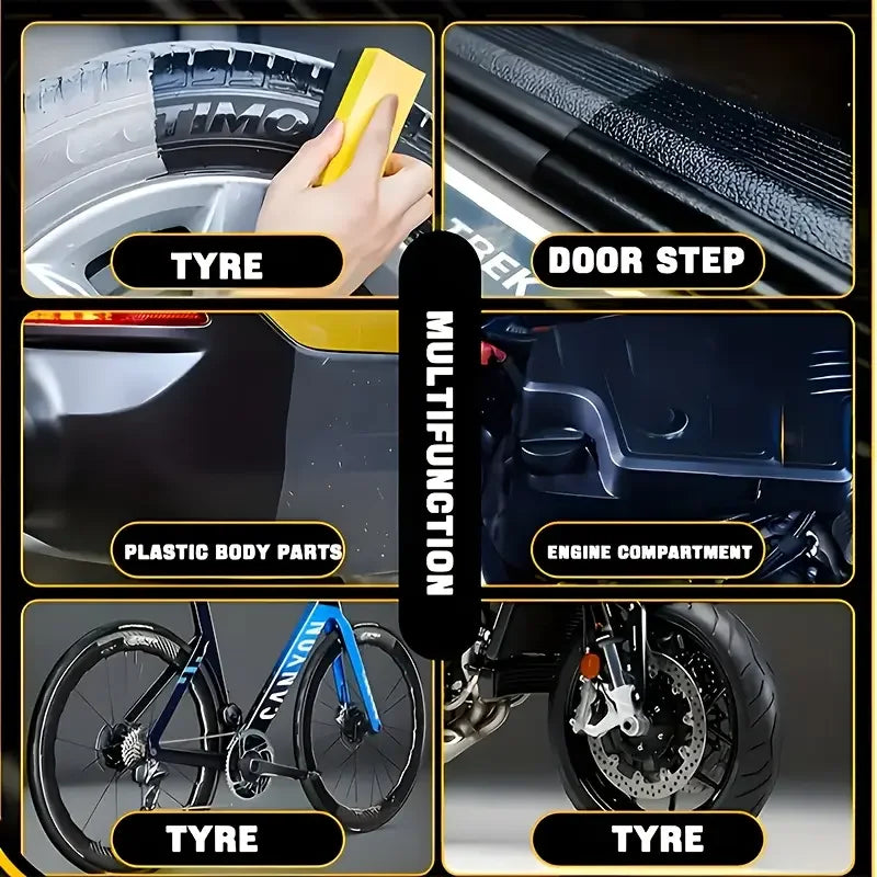 300G Car Tire Gloss Wax - Black Durable Polishing & Refurbishing Wax