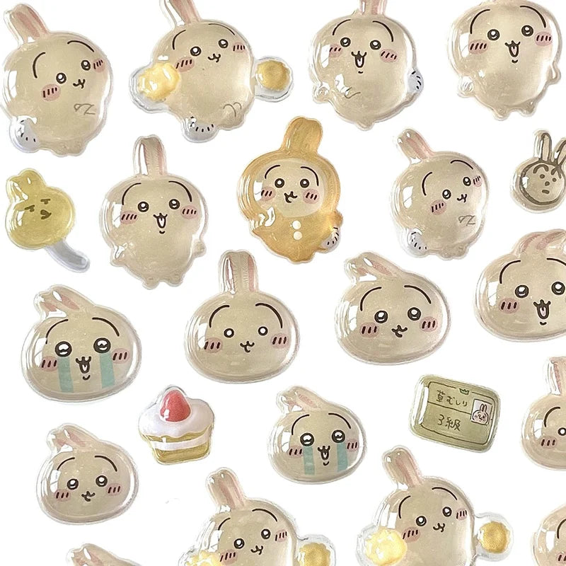 Cute 3D Jelly Stickers Cartoon Decal for Laptop Scrapbook Kawaii DIY Kids Gift