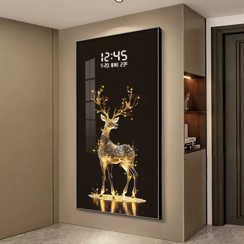 Modern LED Wall Clock for Living Room Bedroom and Hallway Decor