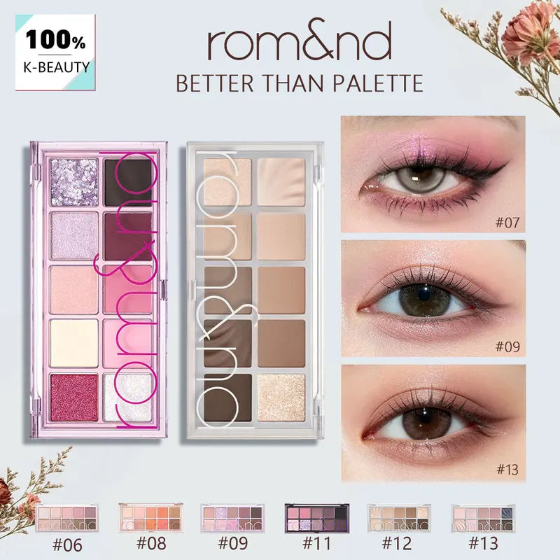 Rom&nd Better Than Eyeshadow Palette 06-09/11-13 Multi-Color Variants